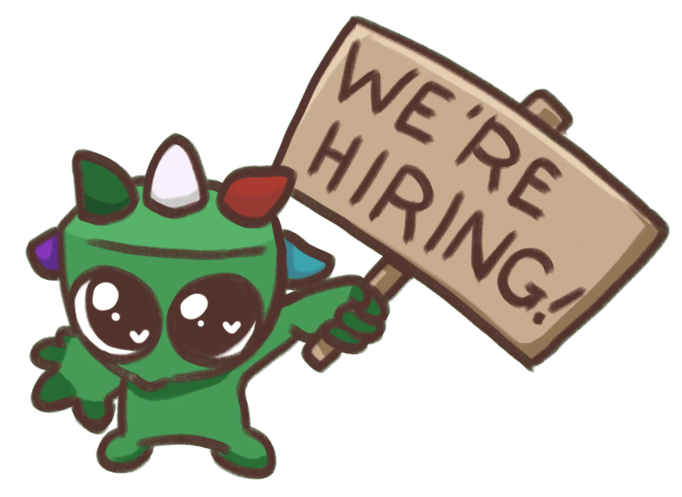 Cute dragon mascot for hiring
